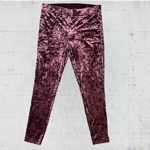 Torrid Crushed Velvet Burgundy Leggings Size 2X Holiday Dark Romance Goth